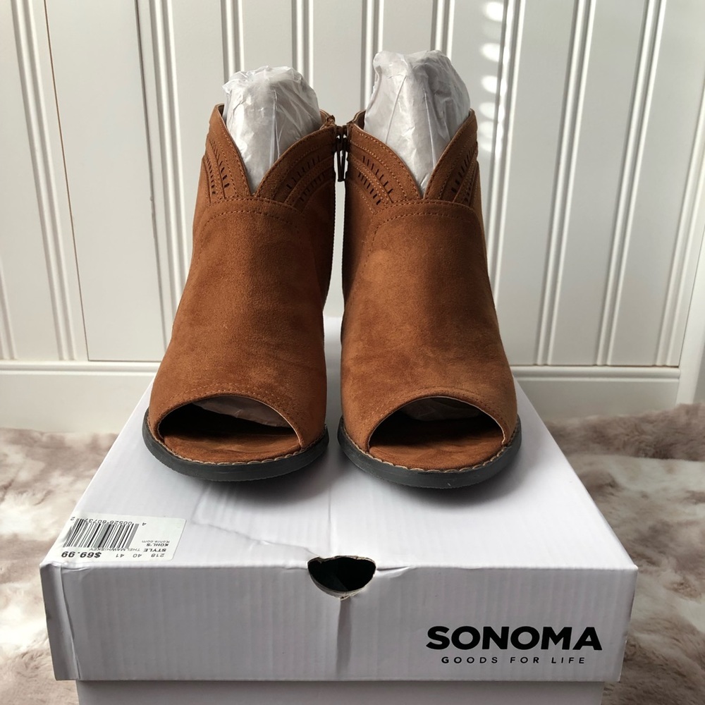 😍 Western Style Peep Toe Ankle Boots - Picture 9 of 10